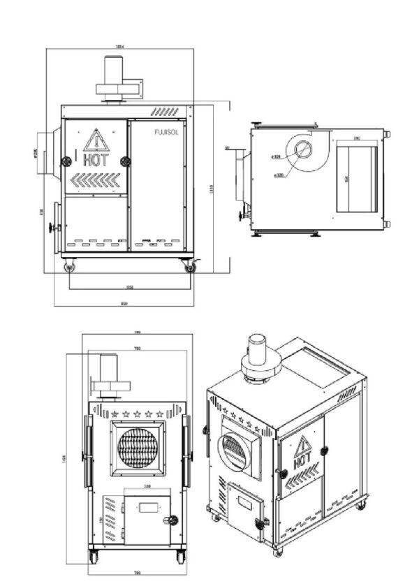 Estufas de pellets industrial